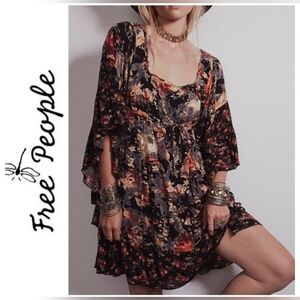Free People Heart of Gold Dress in Moonlight Garden Combo